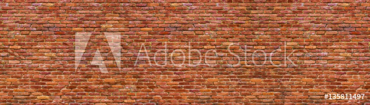 Picture of Grunge brick wall old brickwork panoramic view